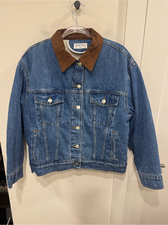 Parke Jackets & Blazers - Parke Oversized Sherpa Lined Denim Jacket
